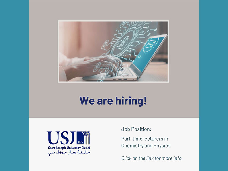 Job offer | Lecturer - Bachelor of Science in Data Science - Saint Joseph University - Dubai