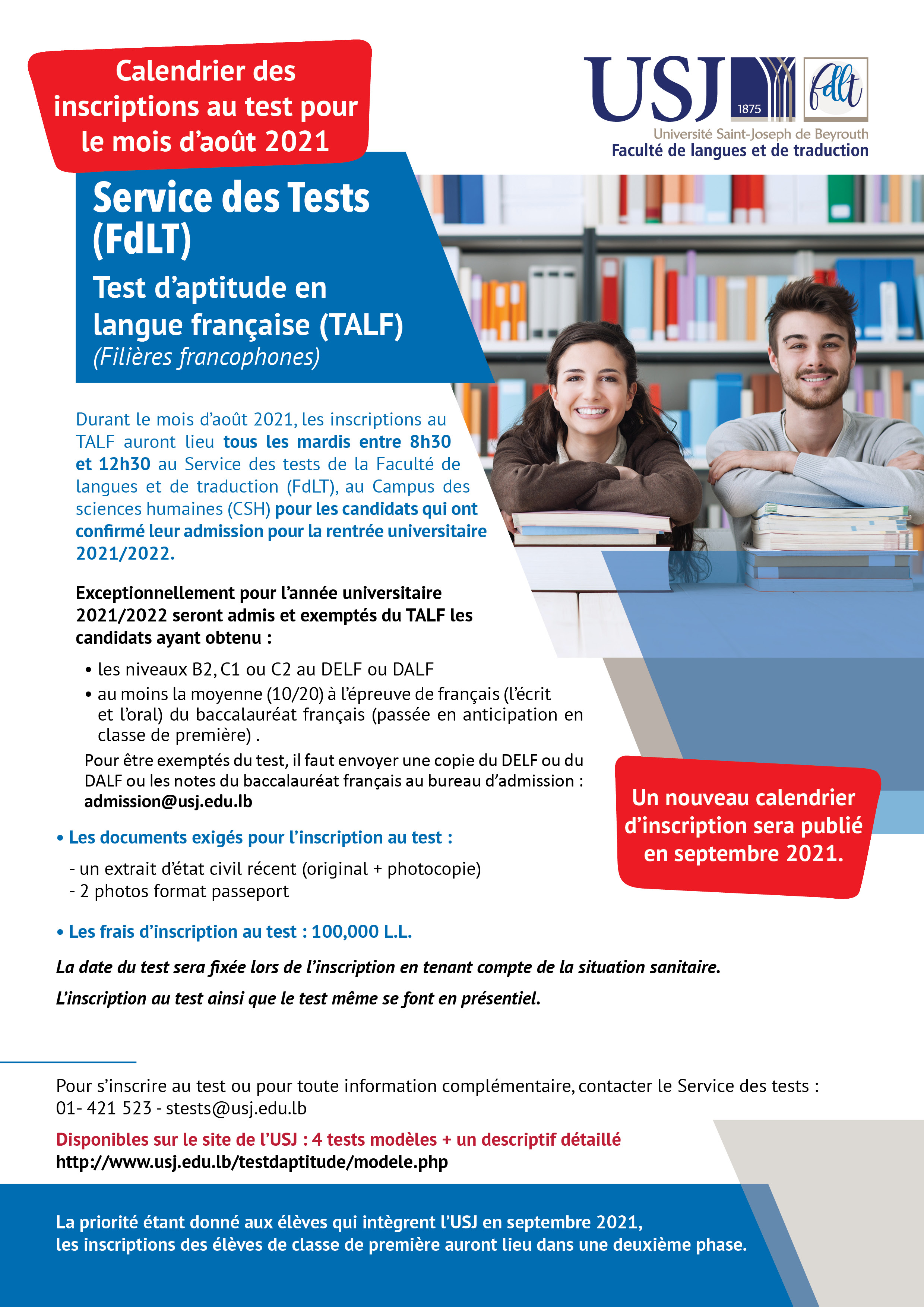 Service Des Tests FdLT Test D aptitude En Langue Fran aise