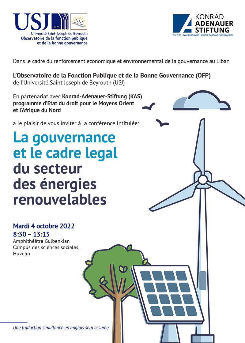 La gouvernance et le cadre legal du secteur des énergies renouvelables